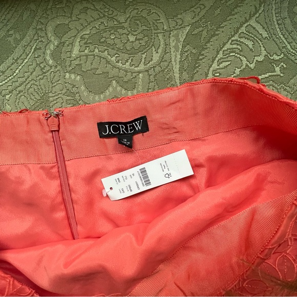 NWT J. Crew Lace Appliqué Mini Skirt Fire Lily Size 16 - Picture 4 of 9